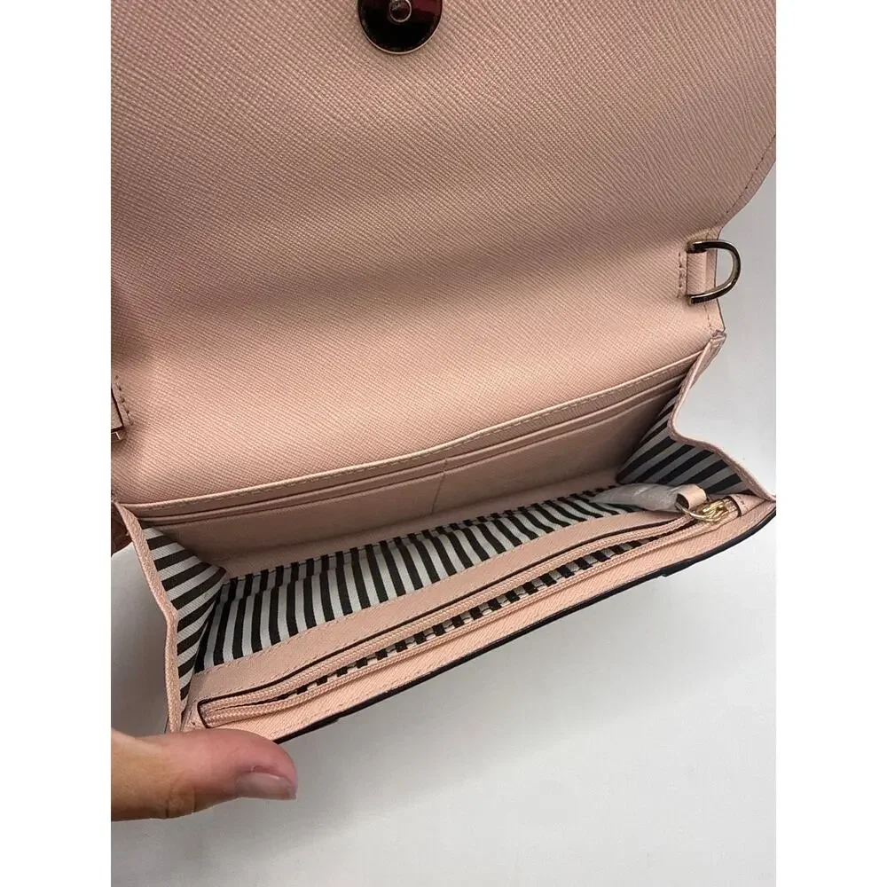 Kate Spade New York Blush Pink Saffiano Leather Continental Flap Wallet